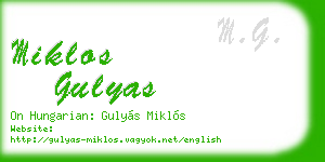 miklos gulyas business card